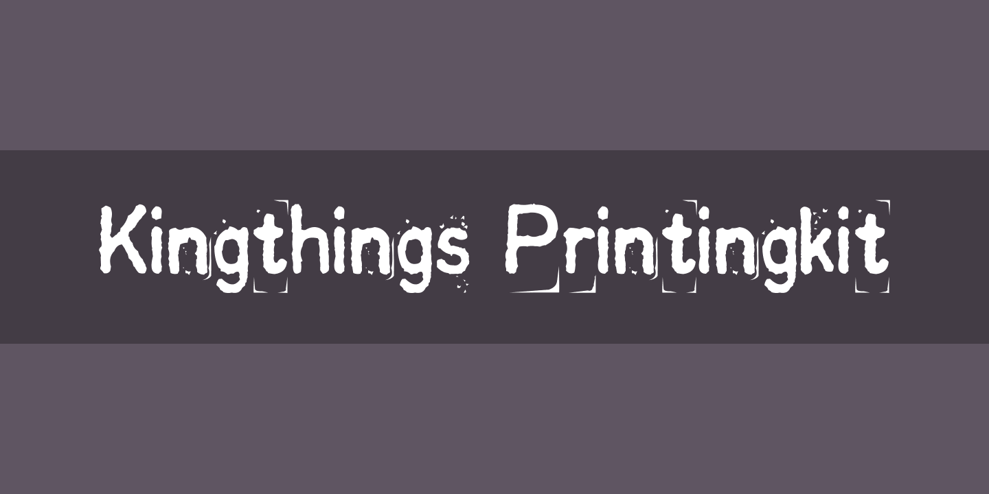 Przykładowa czcionka Kingthings Printingkit #1